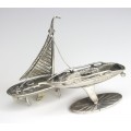 vechi miniaturi navale, din argint . manufactura de atelier italian